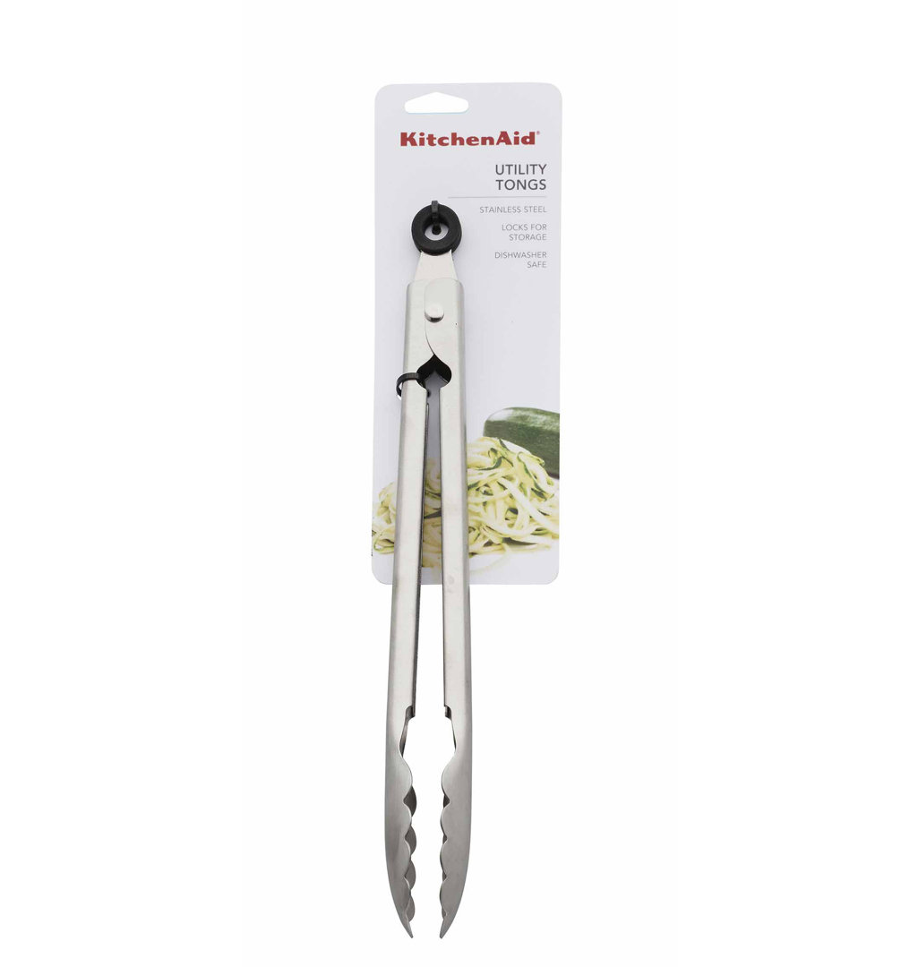 KitchenAid Gourmet Stainless Steel Utility Kitchen Tongs - KO091 KitchenAid®