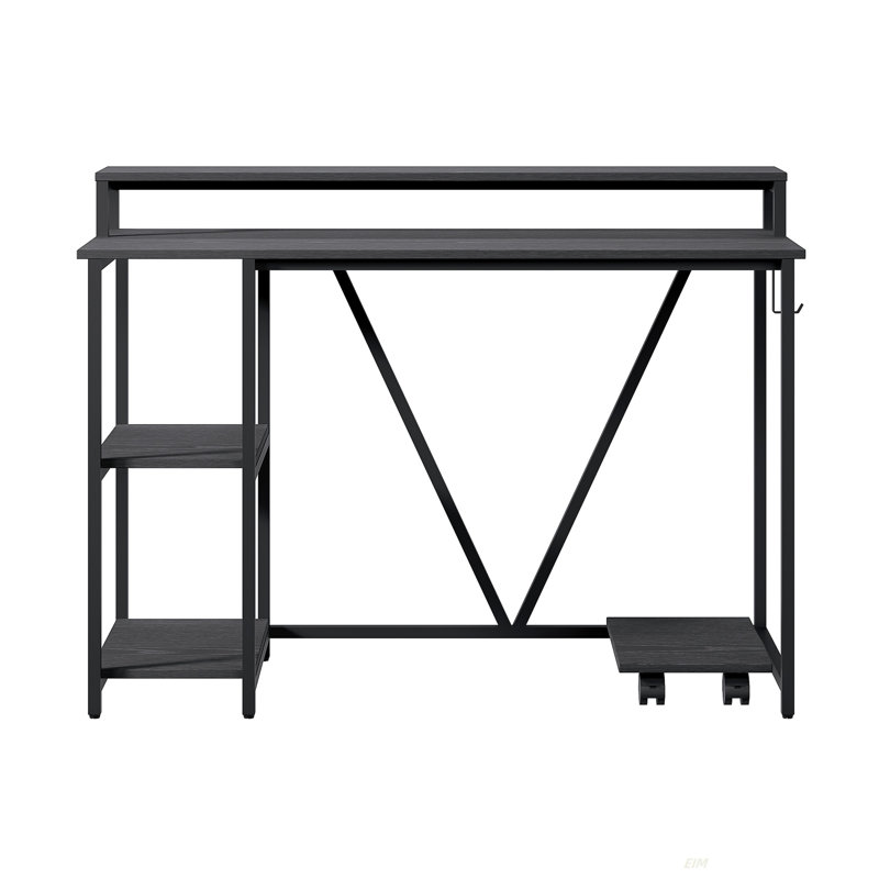 Techni Mobili Industrial Writing Desk(Desk), Black