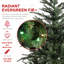 Sapin de Noël mince vert avec lumières 15 po Leilonie