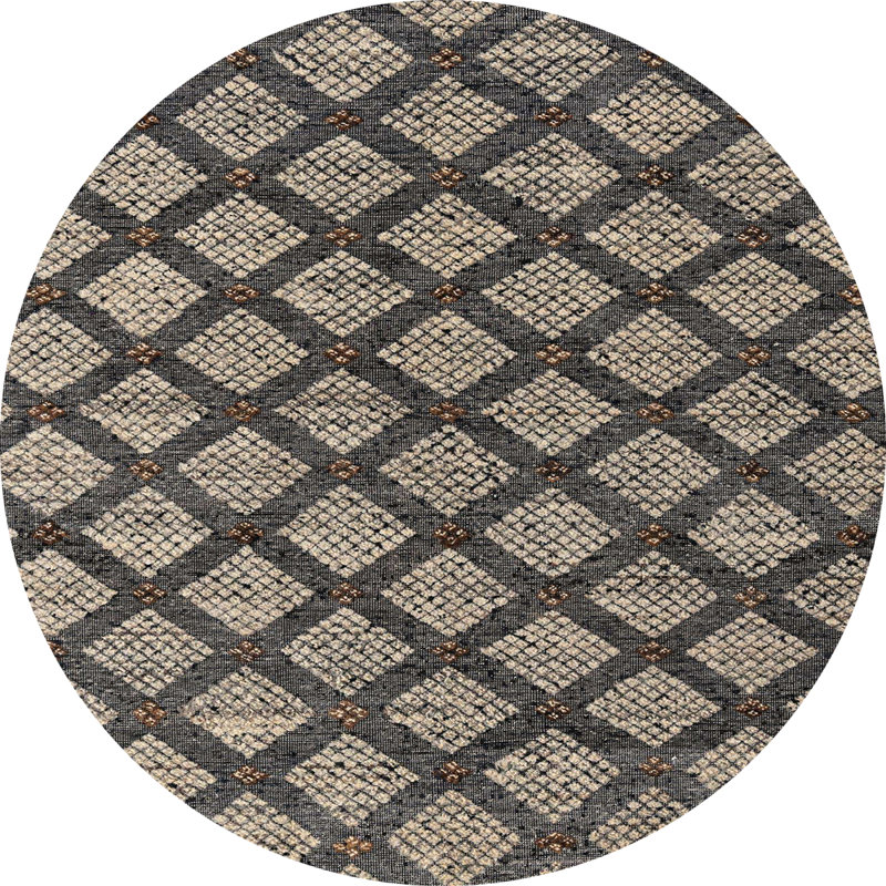 Abstract Indoor Rug, Round 7'