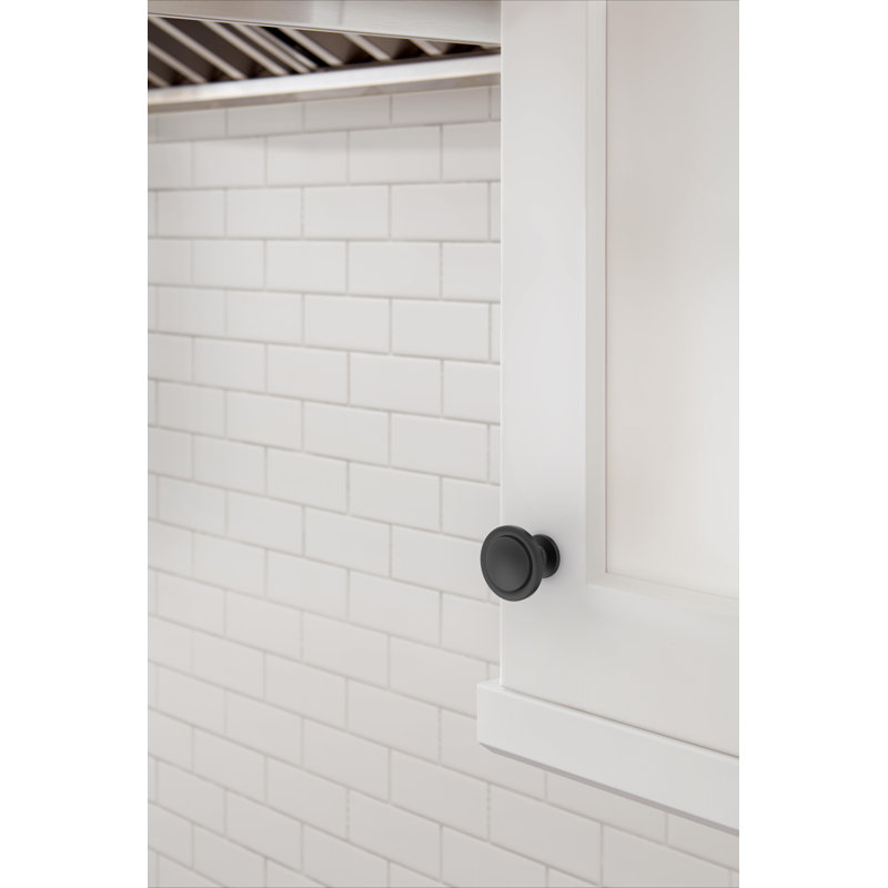 Poignée d'armoire noir mat Loop 1-3 / 16 pouces (30mm) - paquet de 10, Noir mat