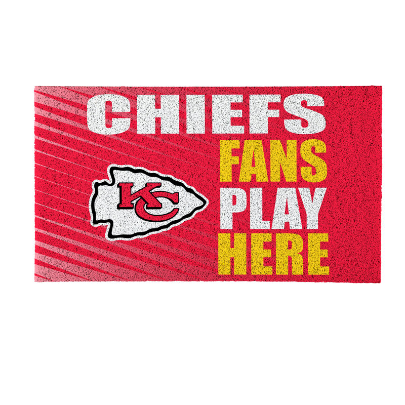 Tapis en polyester Kansas City Chiefs Fan, 28 po x 16 po