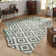 Malta flat-weave rug in green/cream