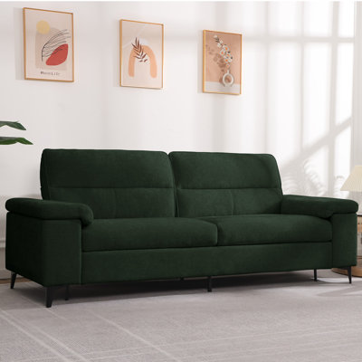 89” Modern Chenille Sofa Adjustable Armrest Couch