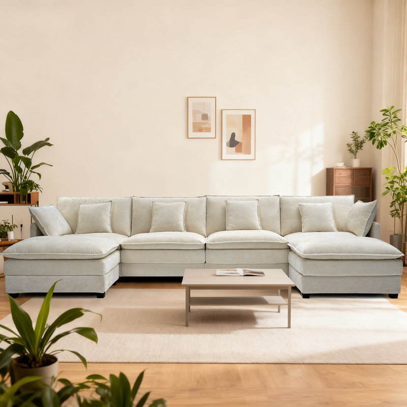 Canapé modulaire Modern, Velours beige