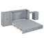 Grand lit escamotable avec port USB, grand tiroir et armoire / bureau - Lit armoire gris polyvalent
