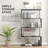 Modern S-Shaped 5 Tier Room Dividing Bookcase Wooden Storage Display Stand Shelf
