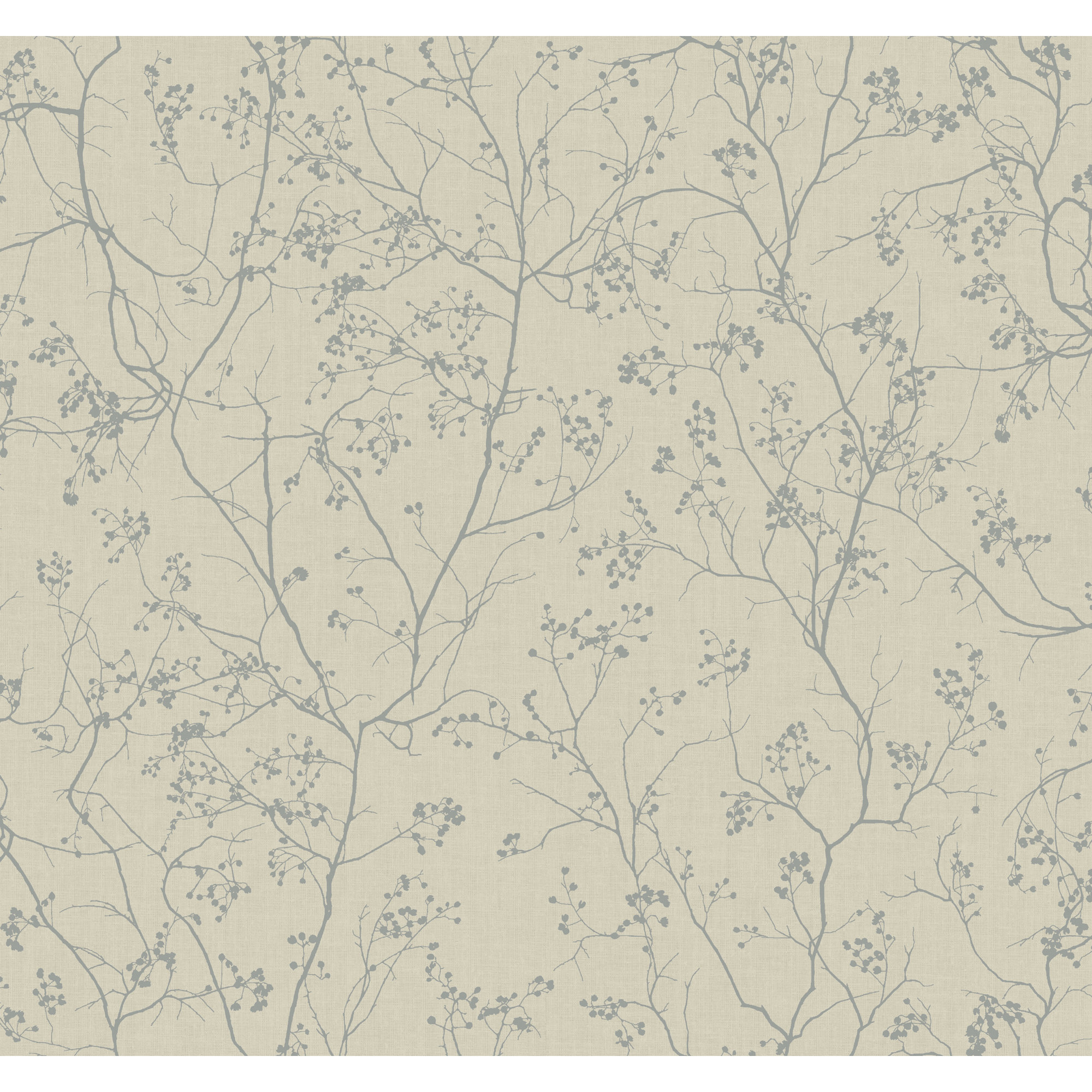 Swanson 27' L x 27" W Smooth Wallpaper Roll, Taupe/Silver