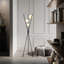 160cm Polished Torchiere Floor Lamp with USB and Outlet
