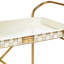 Mocha Check 2-Tier Kitchen Cart