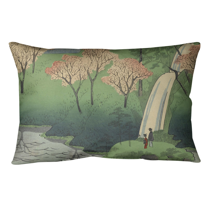 Coussin Chiyogaike, Duvet synthétique, H 20 po x l 14 po, Pêche