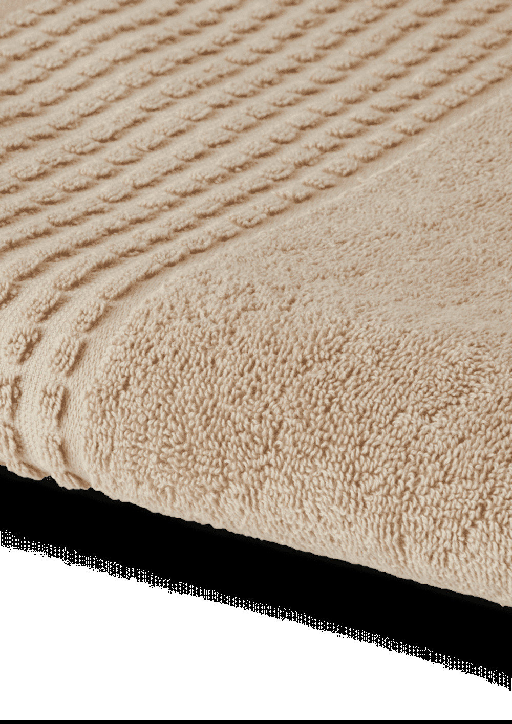 Reinetta Check Cotton Bath Towel, Sand