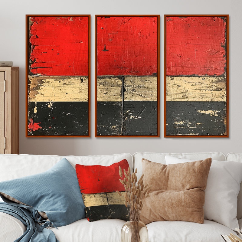 Sherwood - ensemble d'art mural minimalisme, H 28 po x l 36 po x P 1 po, Cadre flottant brun