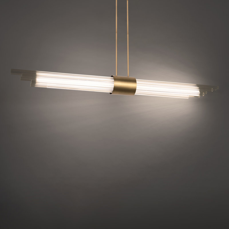 Luzerne 1 - Light LED Pendant, Aged Brass