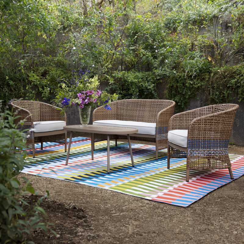 Ava 4-Piece Wicker Conversation Set