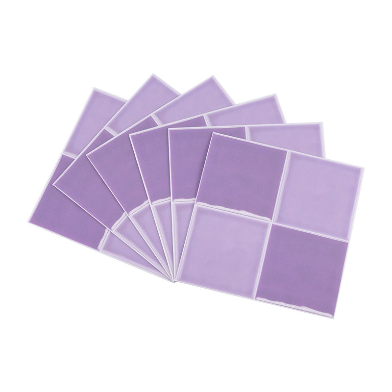 30Pcs Self-Adhesive Thick Wall Tile Stickers, Purple