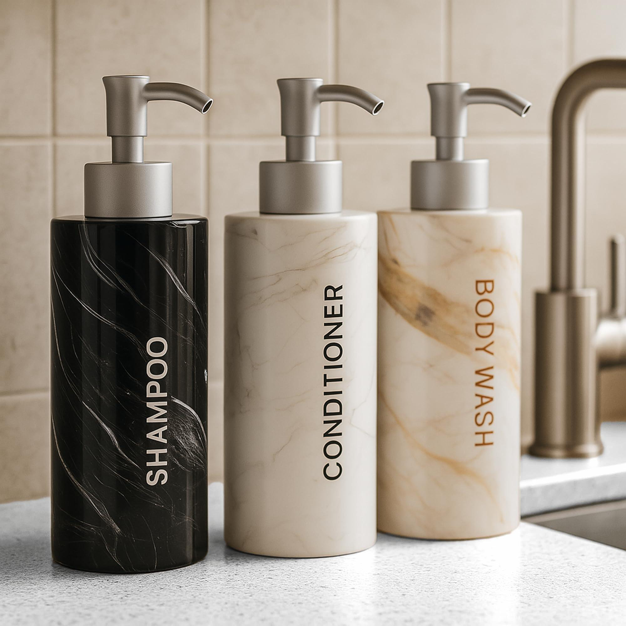 ZHENGYANGMAOYI 3-In-1 Shampoo, Conditioner, And Body Wash Dispenser ...
