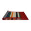 Tapis contemporain gris / rouge / vert-1990927588