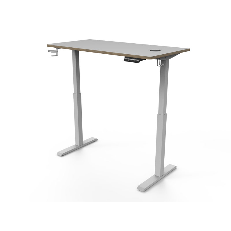 Arshan Adjustable Metal Base Standing Desk, White
