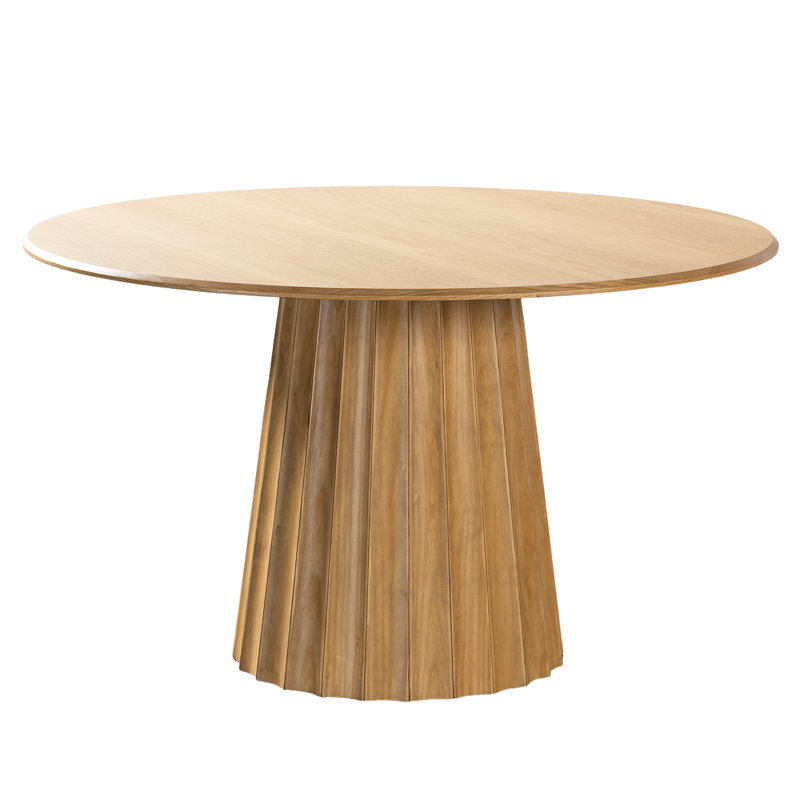 Table de salle à manger en bois massif, H 30 po x L 46 po x l 46 po, Chêne