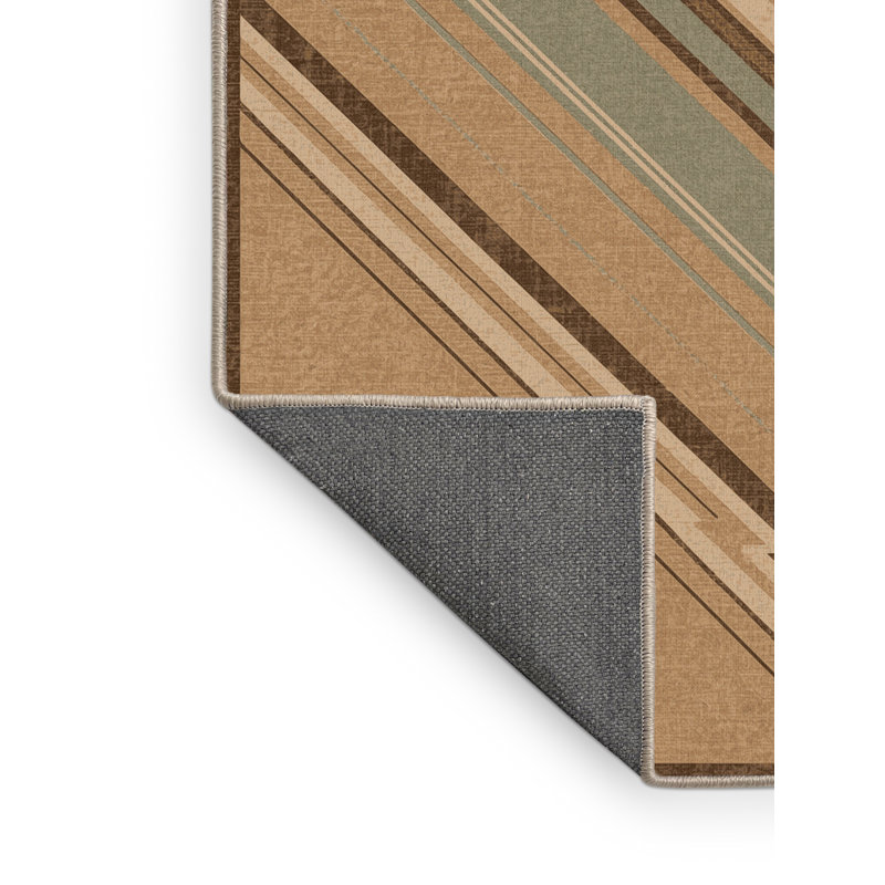 Tapis beige moelleux moelleux de style rustique rustique - reliure beige, 6x9