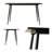 51.18" Retangular Office Desk With Black Wood-Grain MDF Top & Metal Frame For Home Office