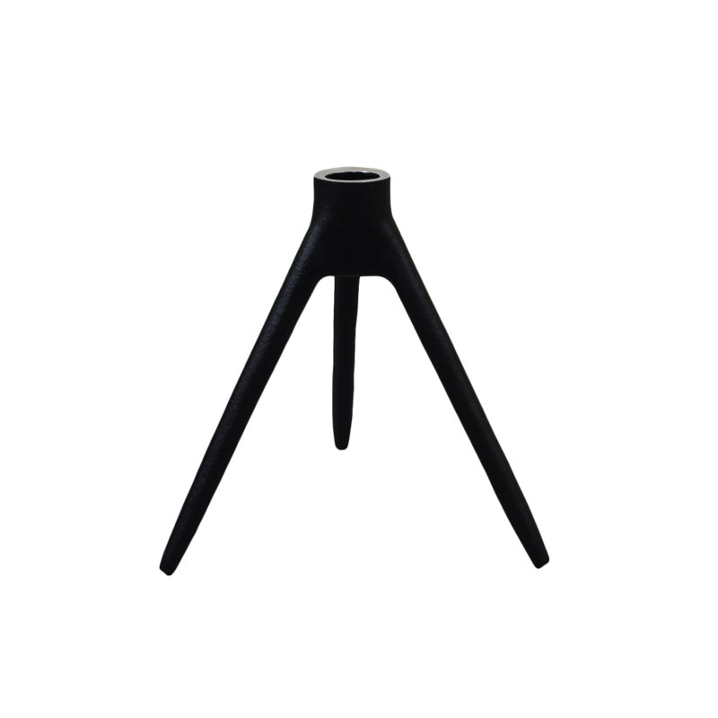 Bougeoir de table en aluminium, H 14 po x l 7 po x P 15 po