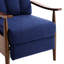 Fauteuil inclinable réglable en lin bleu - Coussin épais et lin de salon inclinable, rembourrage pour la maison