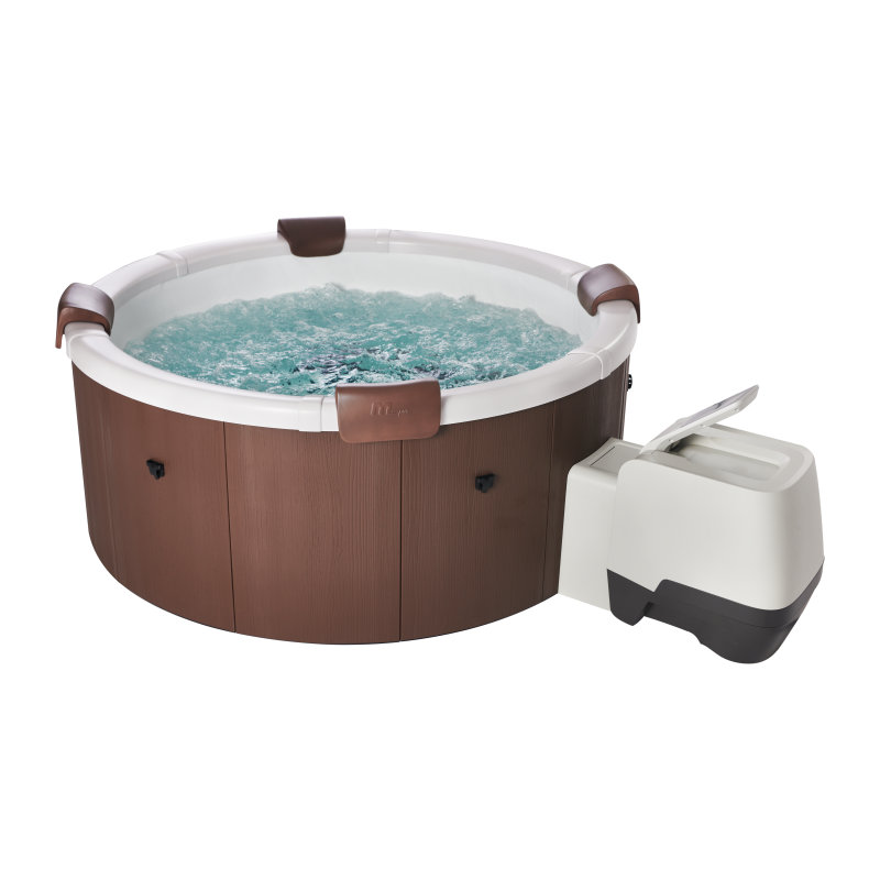 MSpa 4 - Jet ABS, Plastic Hexagon Plug And Play Hot Tub in Brown