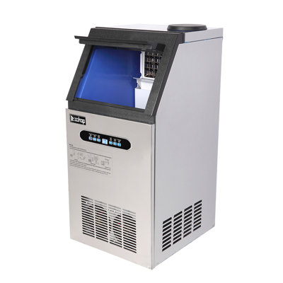 Machine à glaçons commerciale, machine à glaçons autoportante automatique 110LBS / 24H, idéale pour les restaurants, bars, maisons et bureaux