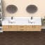 Dessus de meuble-lavabo double 84 po 84 po