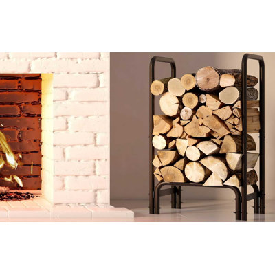 Firewood Rack Log Holder,Log Storage Holder,Storage Rack,Firewood Stacker For Fireplace Indoor Outdoor(Small)