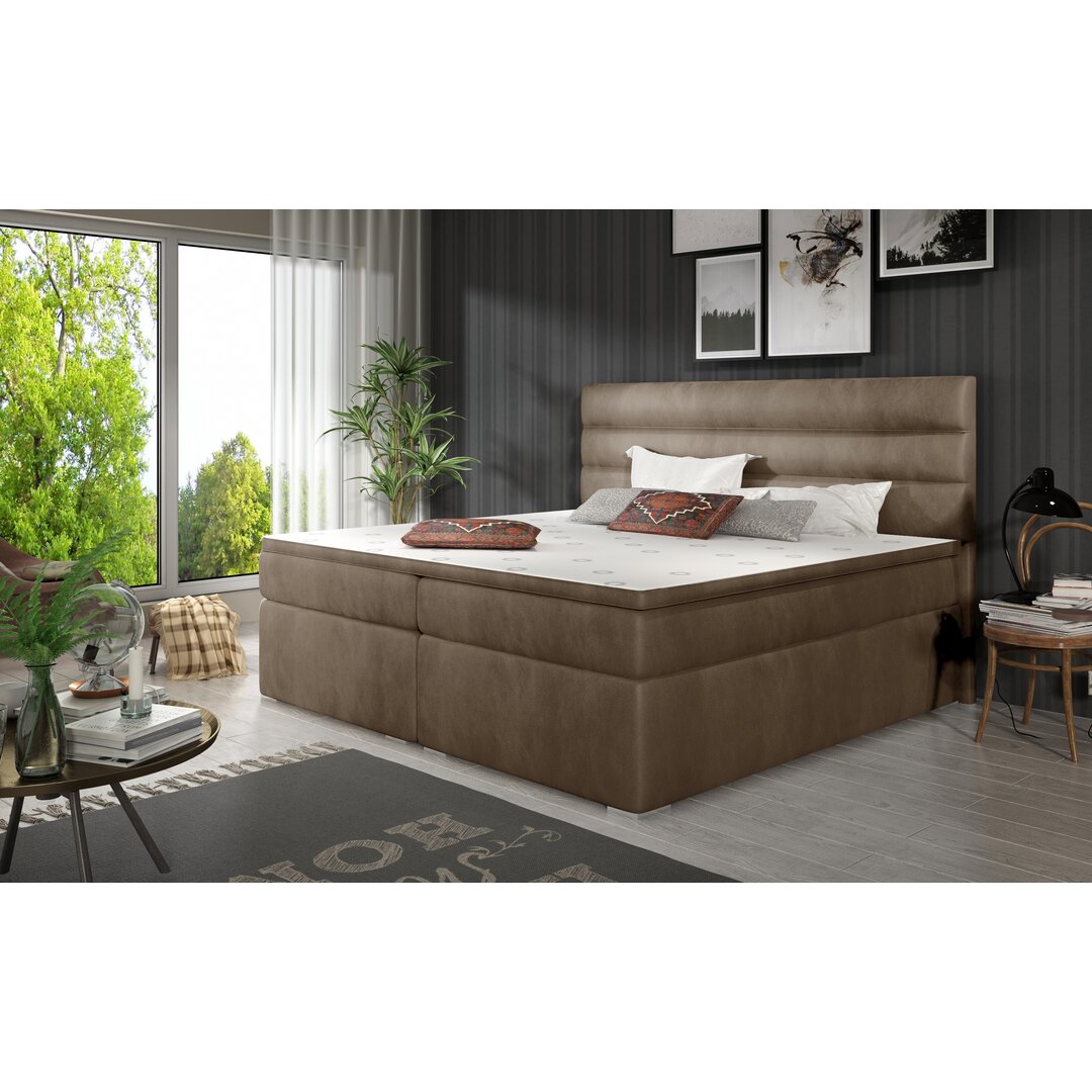 Boxspringbett Giglio mit Topper und Bettkasten