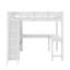 Lit mezzanine double avec bureau-107129674