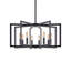  Lustre géométrique 8 lumières carré / rectangulaire de 27 po de style bougie noir pour salle à manger, cuisine ou couloir-459672768-458300949