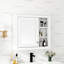 Armoire de rangement pour salle de bain avec miroir, 30 po x 28 po, fixation murale, design moderne, armoire à miroir 28 po, + verre
