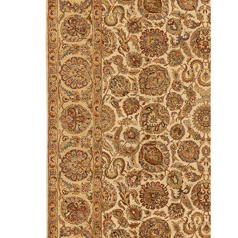 Wool Oriental Area Rug in Cream