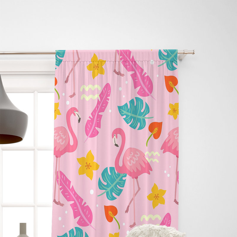 Panneaux de rideaux semi-transparents à motif floral, l 20 po x L 82 po