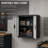 Mobile Tool Storage Cabinet, 2 Drawers + Lockable Door, Cold-Rolled Steel, Locking Casters