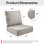 Ensemble de coussin de siège et de dossier en polyester résistant aux intempéries Deb-988066812-974621504-981643829
