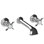 Classic Cross Handle Wall Mounted Bathroom Faucet with Drain Assembly
