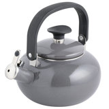 Kenmore 1.5 Quarts Enamelware Whistling Stovetop Tea Kettle