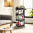 4-Tier Rolling Multi-Purpose Trolley With Drawers,Practical & Versatile Storage Trolley With Plastic Shelves & Lockable Wheels-1215702990