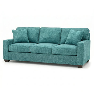 Clifford Sofa 2 Arm – Made in USA, 5-Day Shipping, Custom Fabric Options, Classic 2-Arm Sofa Wholesale Sofa Furniture - Hepburn Emerald - Fabric Green