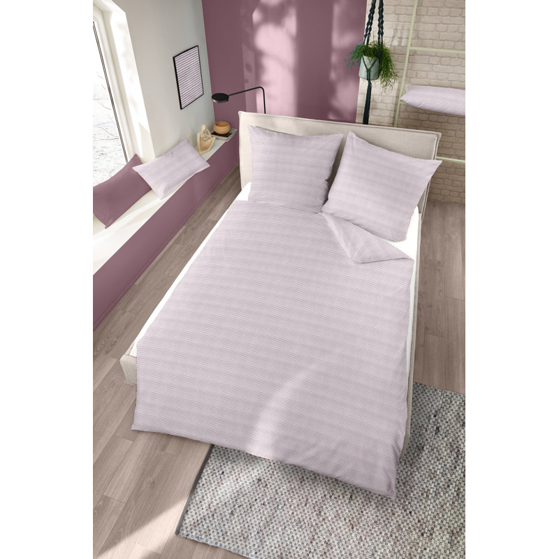 No Pattern Duvet Cover Set with Pillowcases, Red , 135 x 200cm