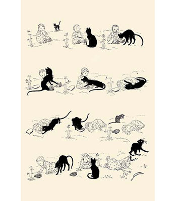 «Cat and Baby» par Theophile Steinlen, impression
