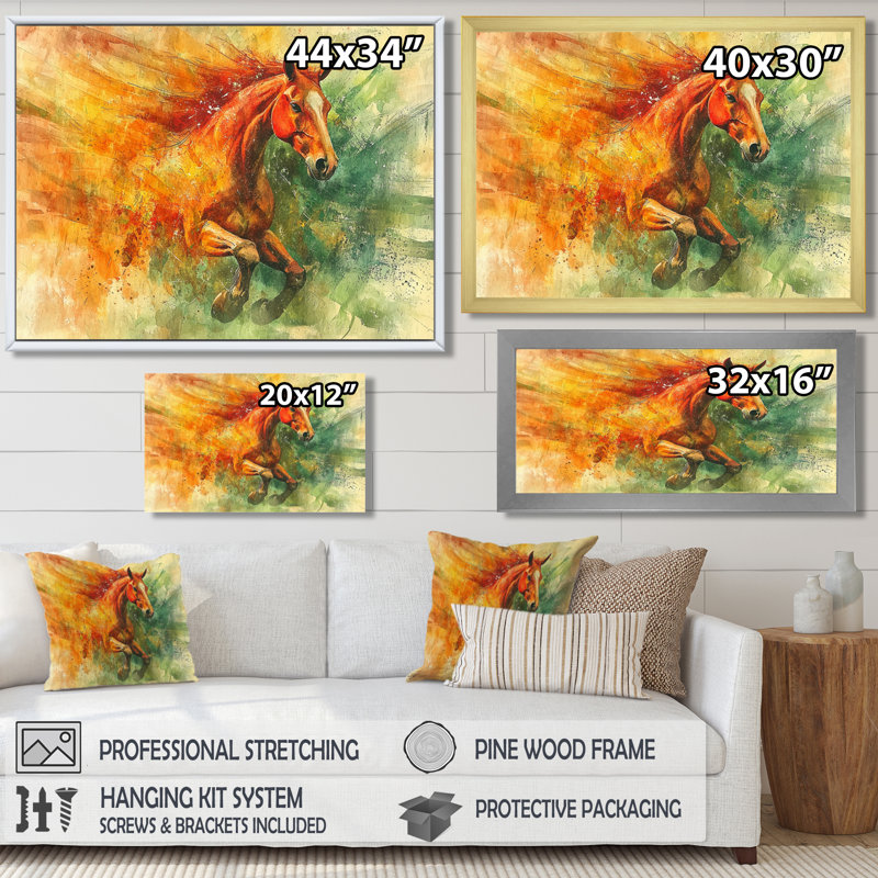 Markevia - Animals Wall Art, Impression d'un seul cadre photo, H 16 po x l 32 po, Doré