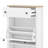Free Standing Shoe Rack With 2 Flip Drawers And Adjustable Panel, Wood Grain Pattern Top Cabinet, Functional Entryway Organizer-2015928989