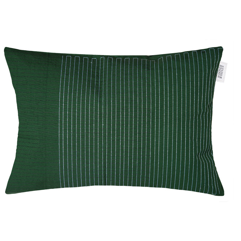 Grafica Geometric Rectangular Cushion Cover, Green