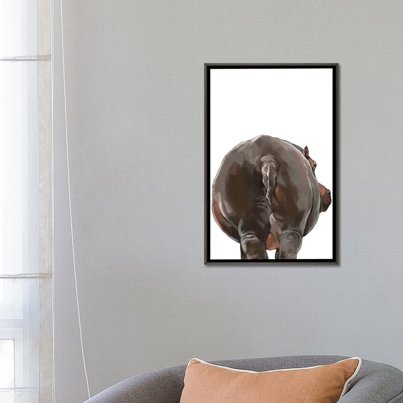 Animals Framed Art, 26" H x 18" W x 1.5" D, Dark Rustic Wood Framed Canvas